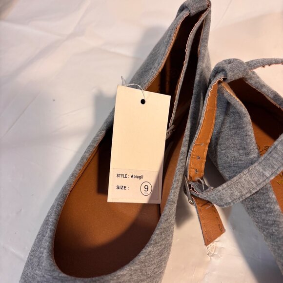 Epicstep Ballet Flats With Ankle Strap Women's 9 Grey Soft Fabric Balletcore - Picture 7 of 8